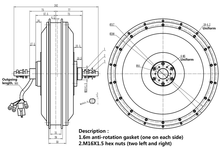 QS 273 V3 72v 8000W Ebike kit  - đánh giá và giá 72V 8000W Brushless Hub Motor
